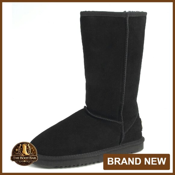 Women's Genuine Suede Snow Boots Waterproof Winter Mid-Calf